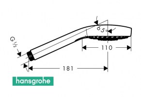 MEDIDAS TELEDUCHA 110 MULTI CROMA SELECT E HANSGROHE